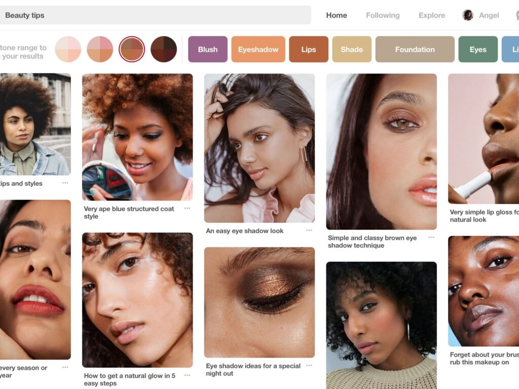 Pinterest Just Launch its Skin Tone Filter Function in Anglo-Saxon countries